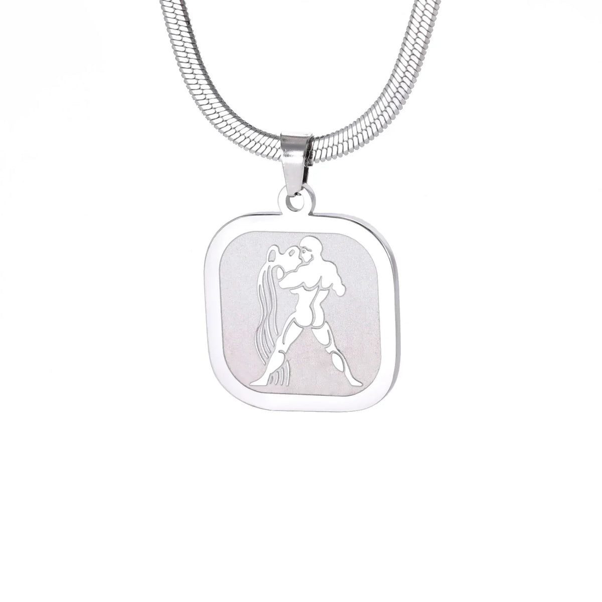Celestial Zodiac Necklace – Aquarius, Silver