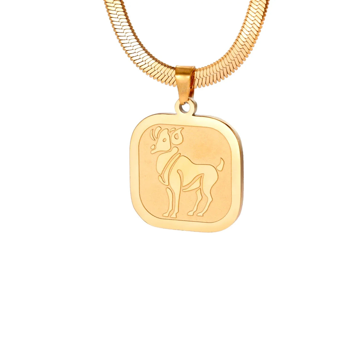 Celestial Zodiac Necklace – Aries, Gold