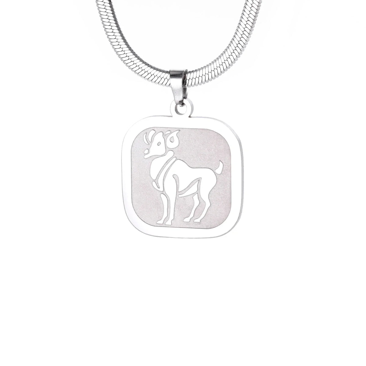 Celestial Zodiac Necklace – Aries, Silver