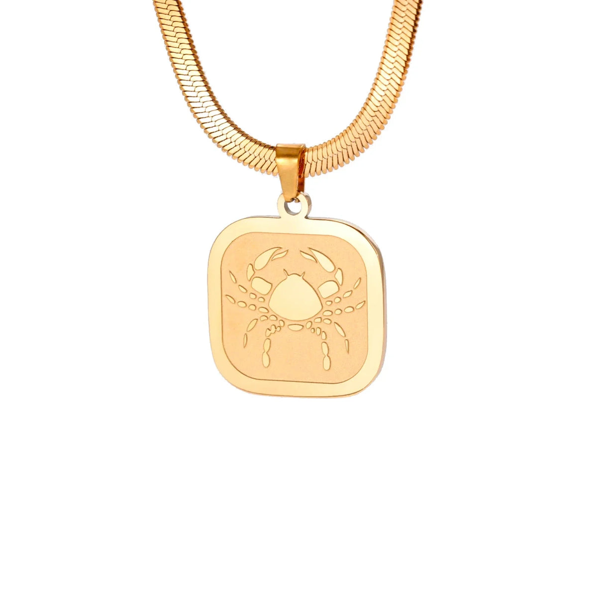 Celestial Zodiac Necklace – Cancer, Gold