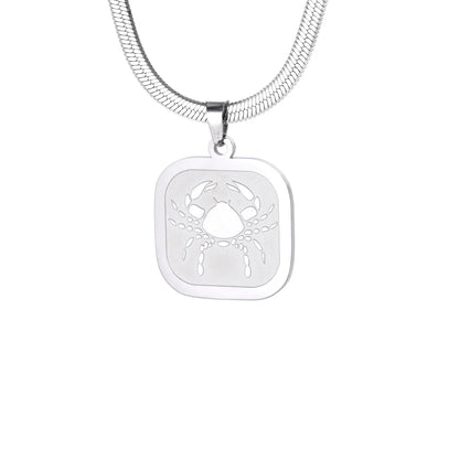 Celestial Zodiac Necklace – Cancer, Silver