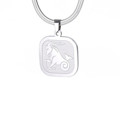 Celestial Zodiac Necklace – Capricorn, Silver