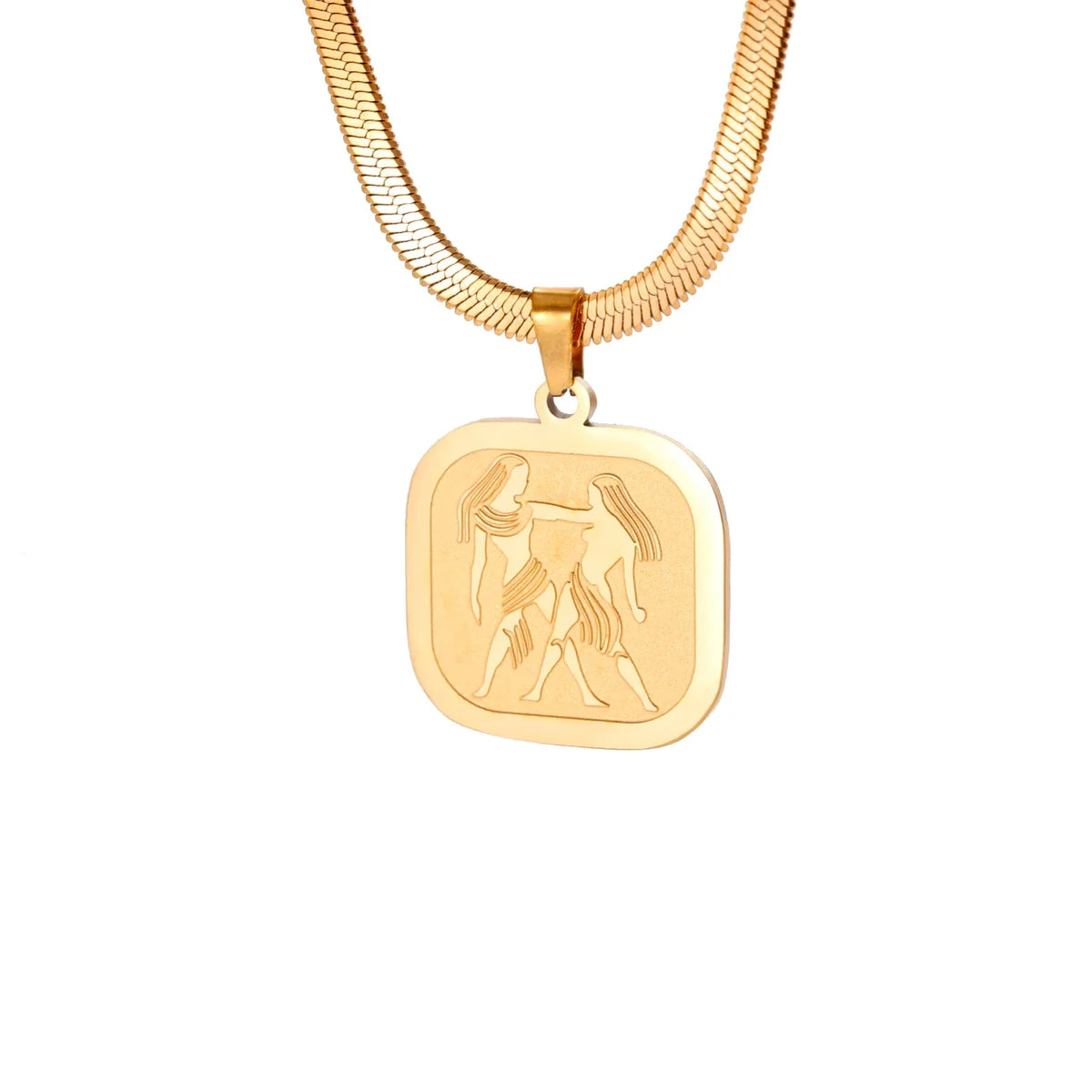 Celestial Zodiac Necklace – Gemini, Gold