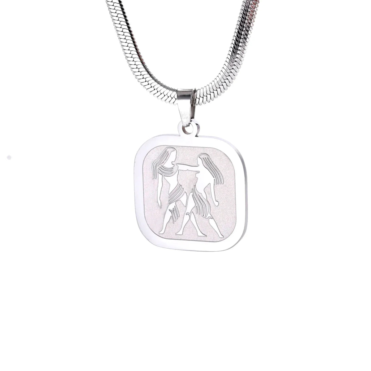 Celestial Zodiac Necklace – Gemini, Silver