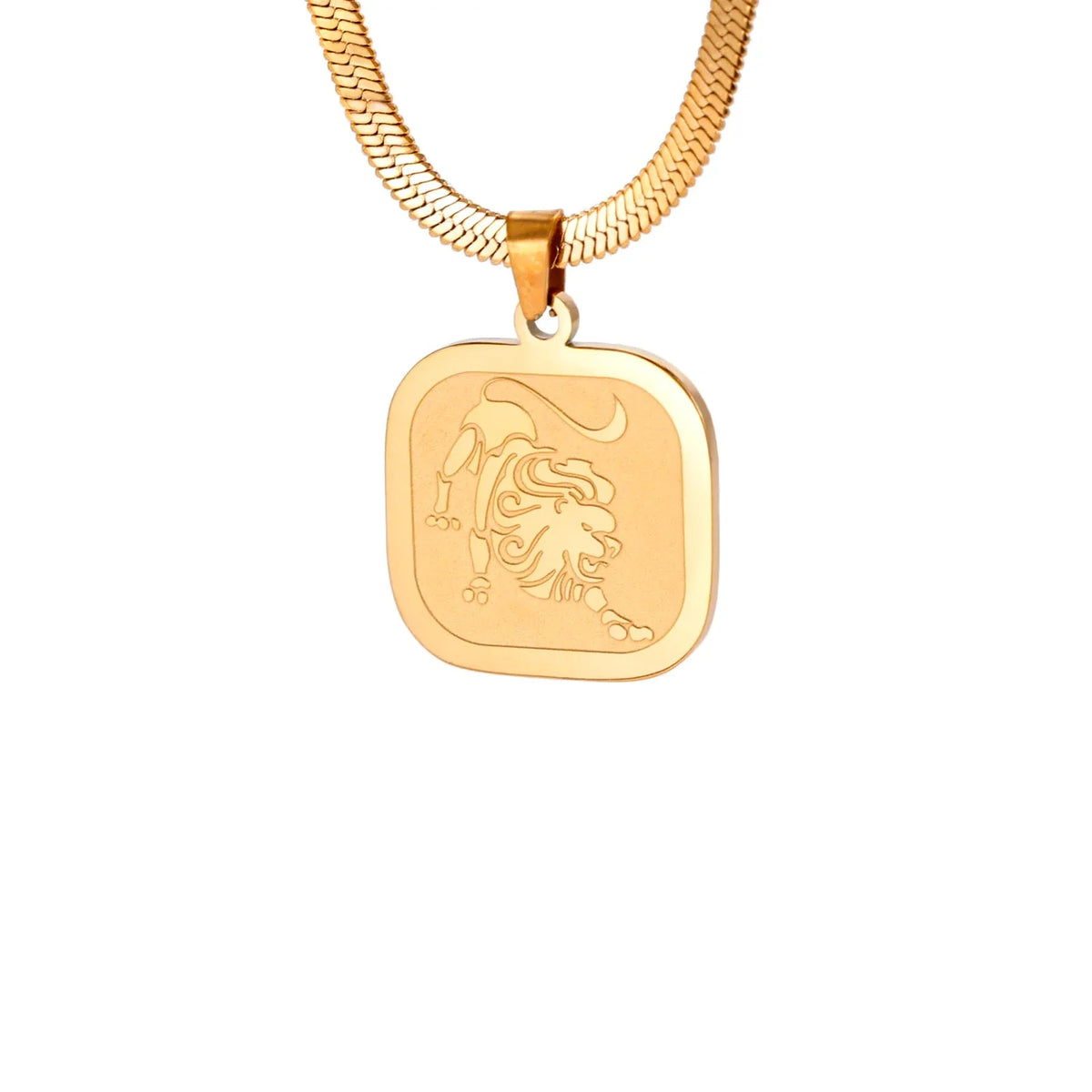 Celestial Zodiac Necklace – Leo, Gold