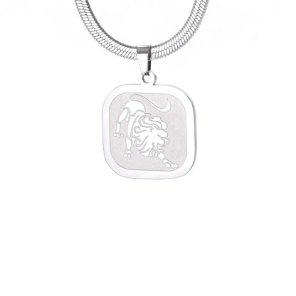 Celestial Zodiac Necklace – Leo, Silver