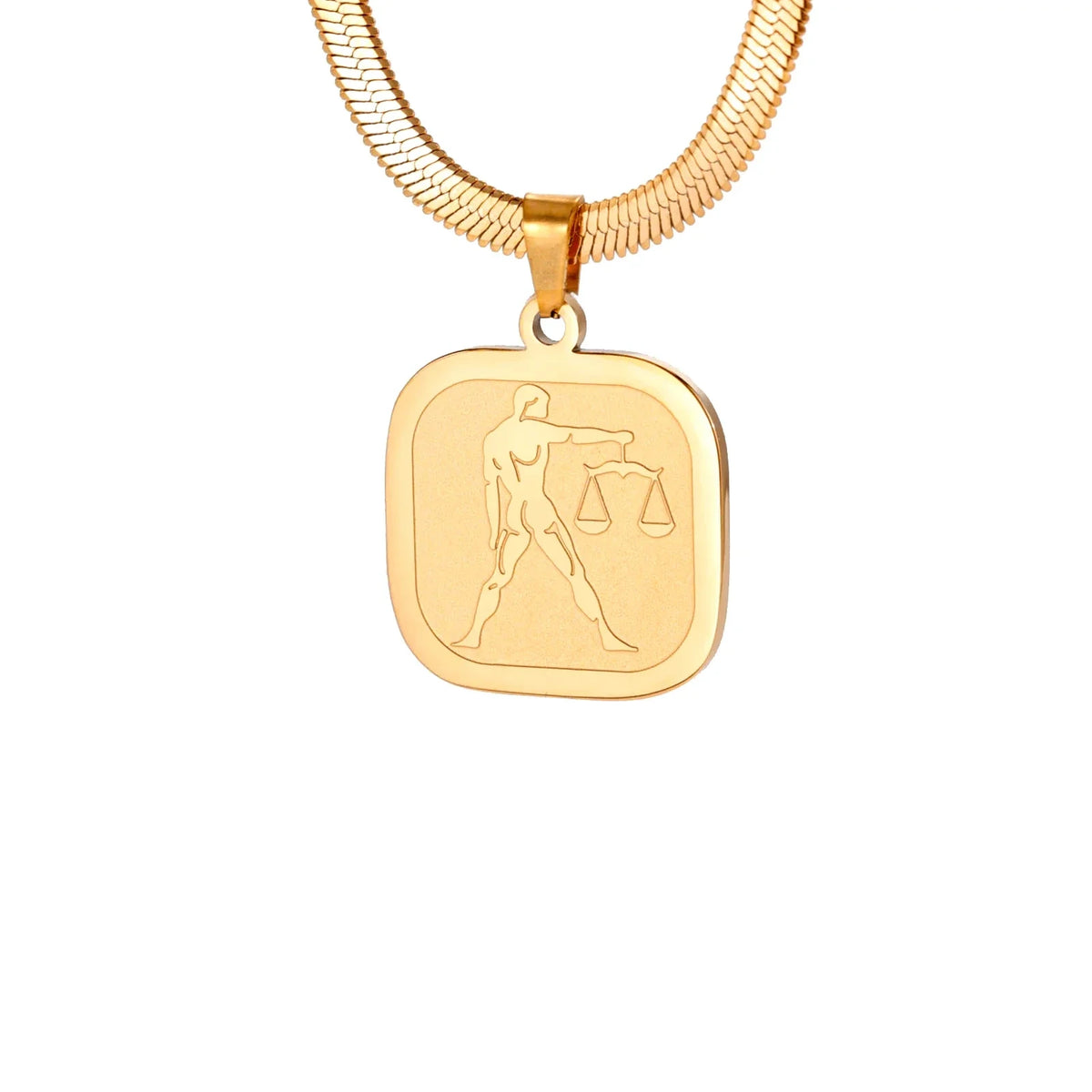 Celestial Zodiac Necklace – Libra, Gold