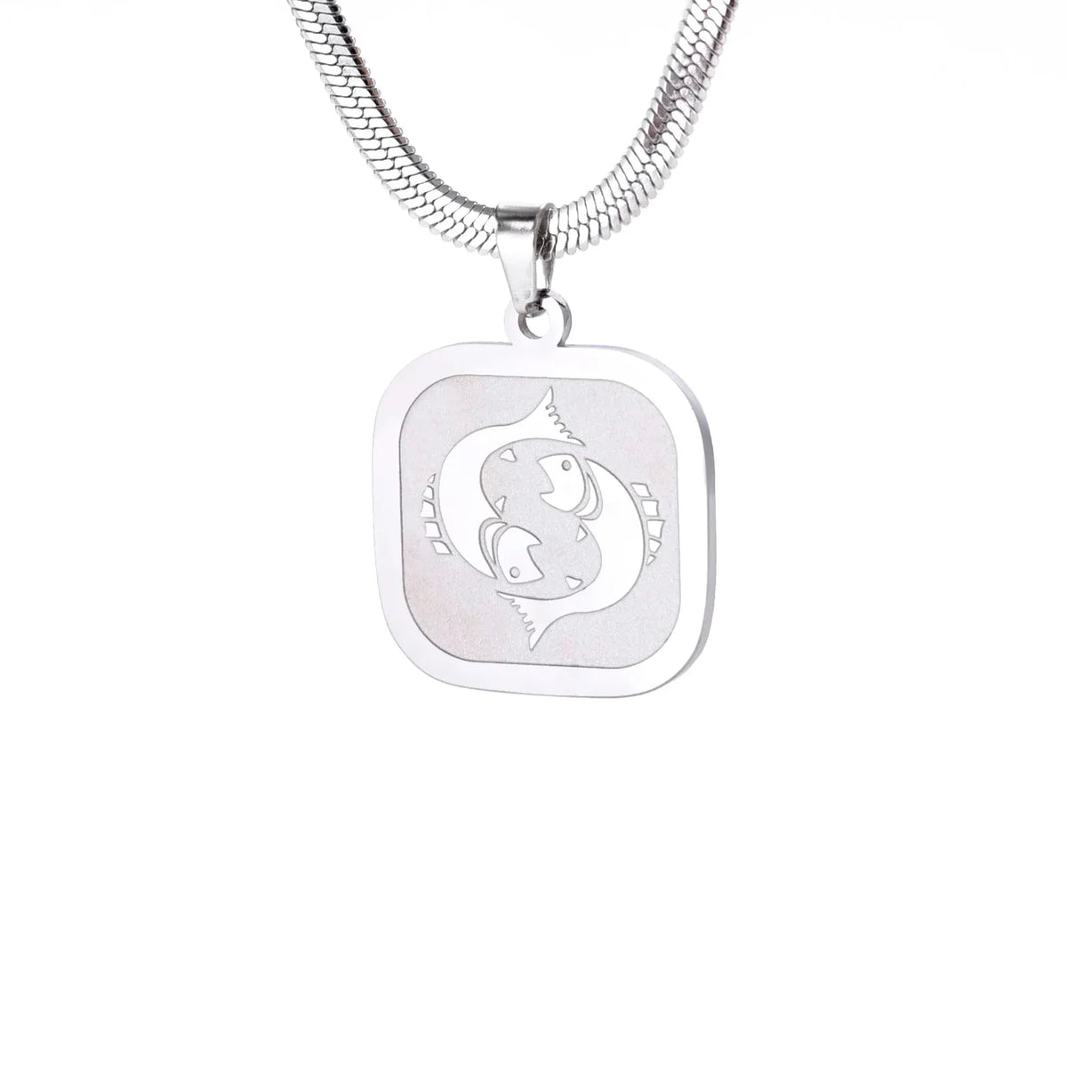 Celestial Zodiac Necklace – Pisces, Silver
