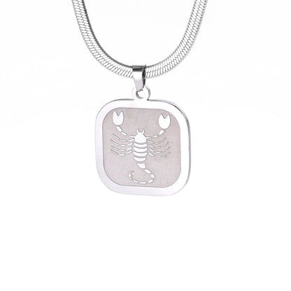 Celestial Zodiac Necklace – Scorpio, Silver
