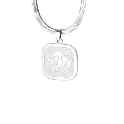 Celestial Zodiac Necklace – Taurus, Silver