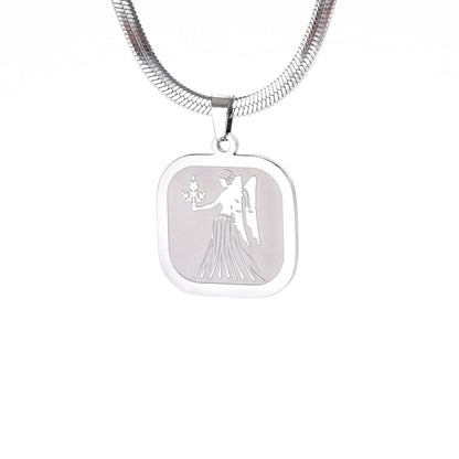 Celestial Zodiac Necklace – Virgo, Silver